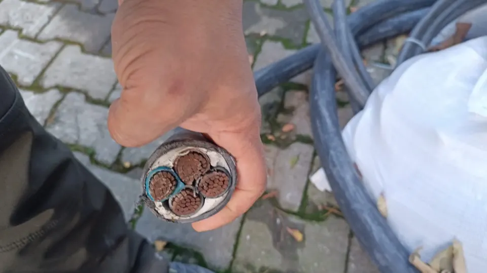 Bakır kablo hurdası detayı